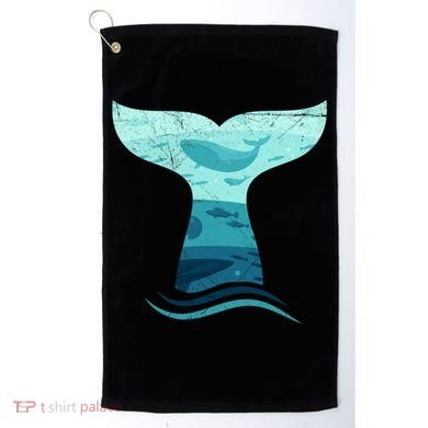 Whale Tail In Waves Orca Ocean Cute Gift Golf Towel