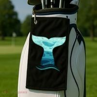 Whale Tail In Waves Orca Ocean Cute Gift Golf Towel thumb 2