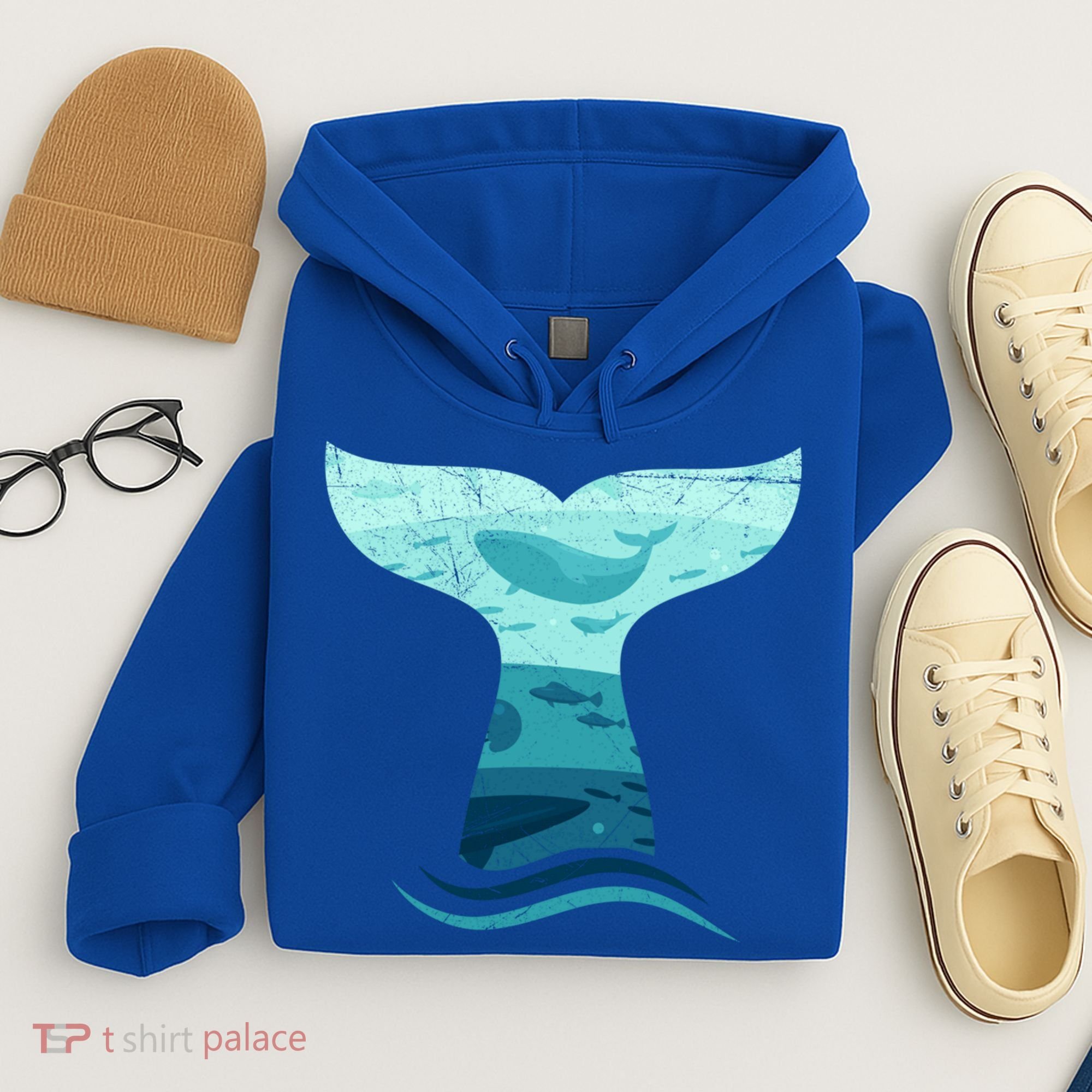 Whale Tail In Waves Orca Ocean Cute Gift Hoodie