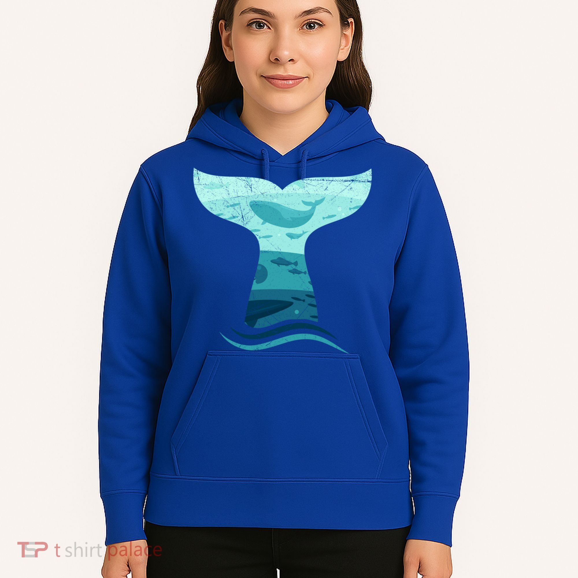 Whale Tail In Waves Orca Ocean Cute Gift Hoodie
