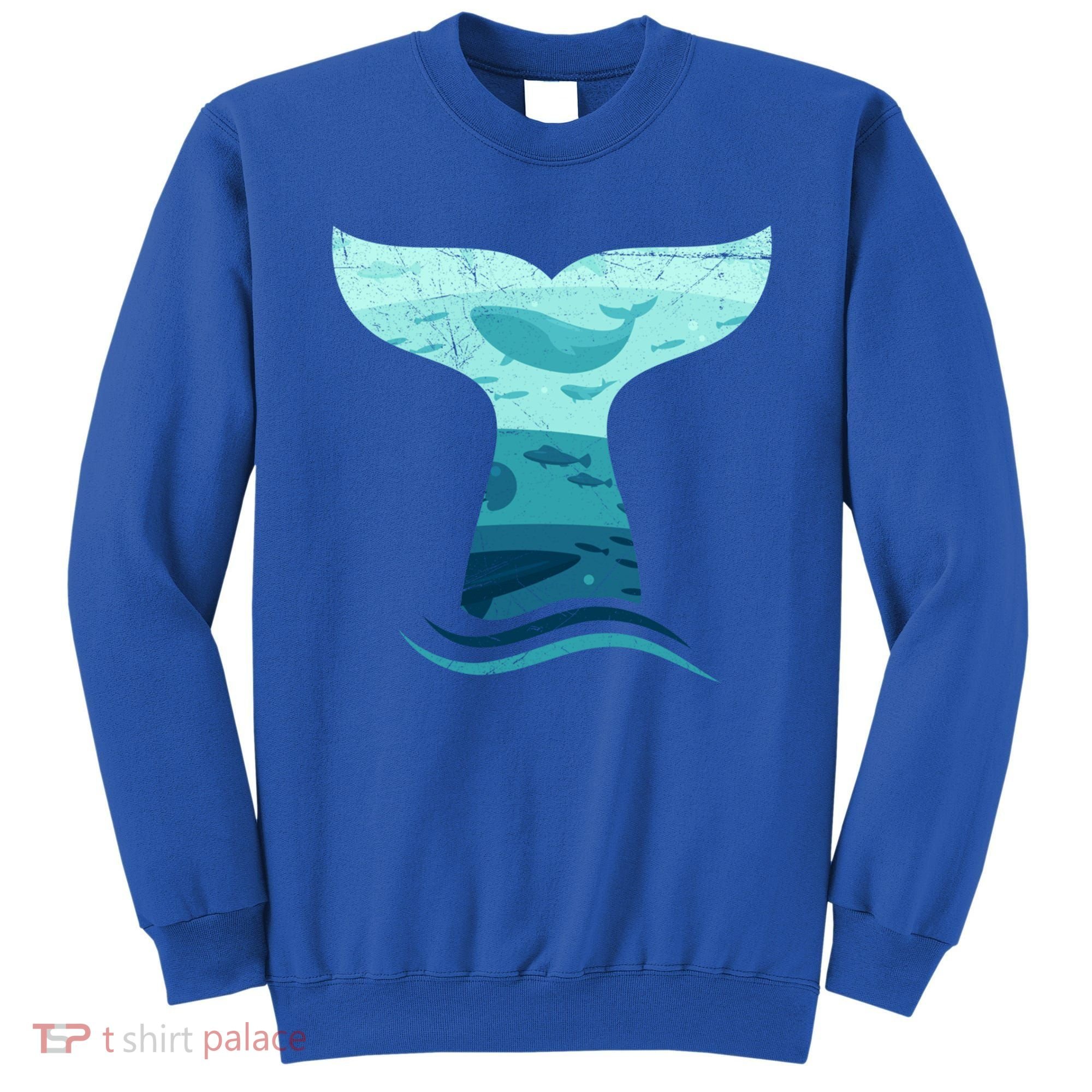 Whale Tail In Waves Orca Ocean Cute Gift Sweatshirt
