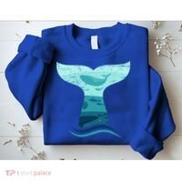 Whale Tail In Waves Orca Ocean Cute Gift Sweatshirt thumb 2