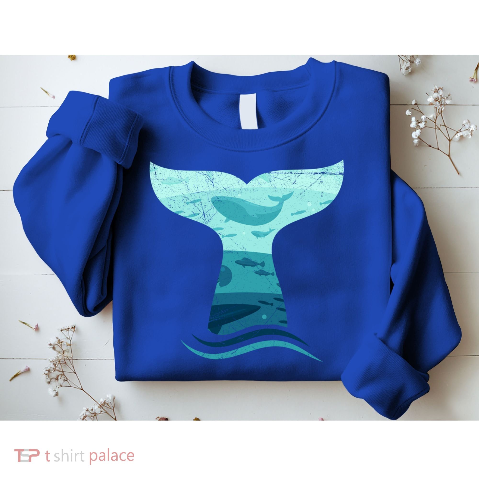 Whale Tail In Waves Orca Ocean Cute Gift Sweatshirt