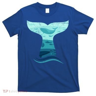 Whale Tail In Waves Orca Ocean Cute Gift T-Shirt
