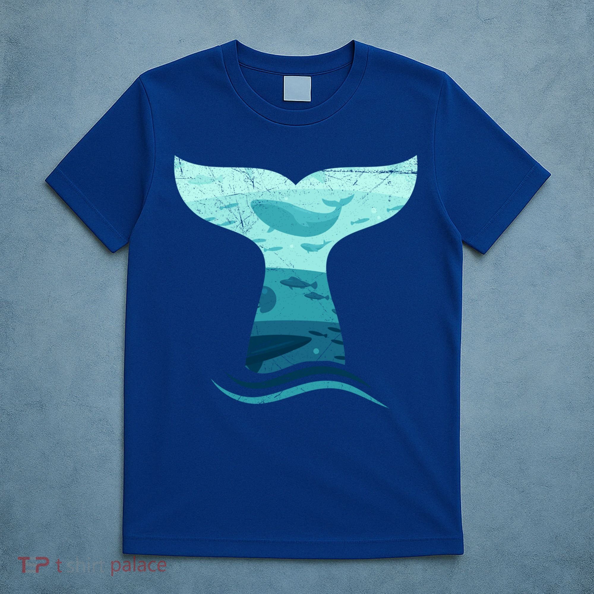 Whale Tail In Waves Orca Ocean Cute Gift T-Shirt