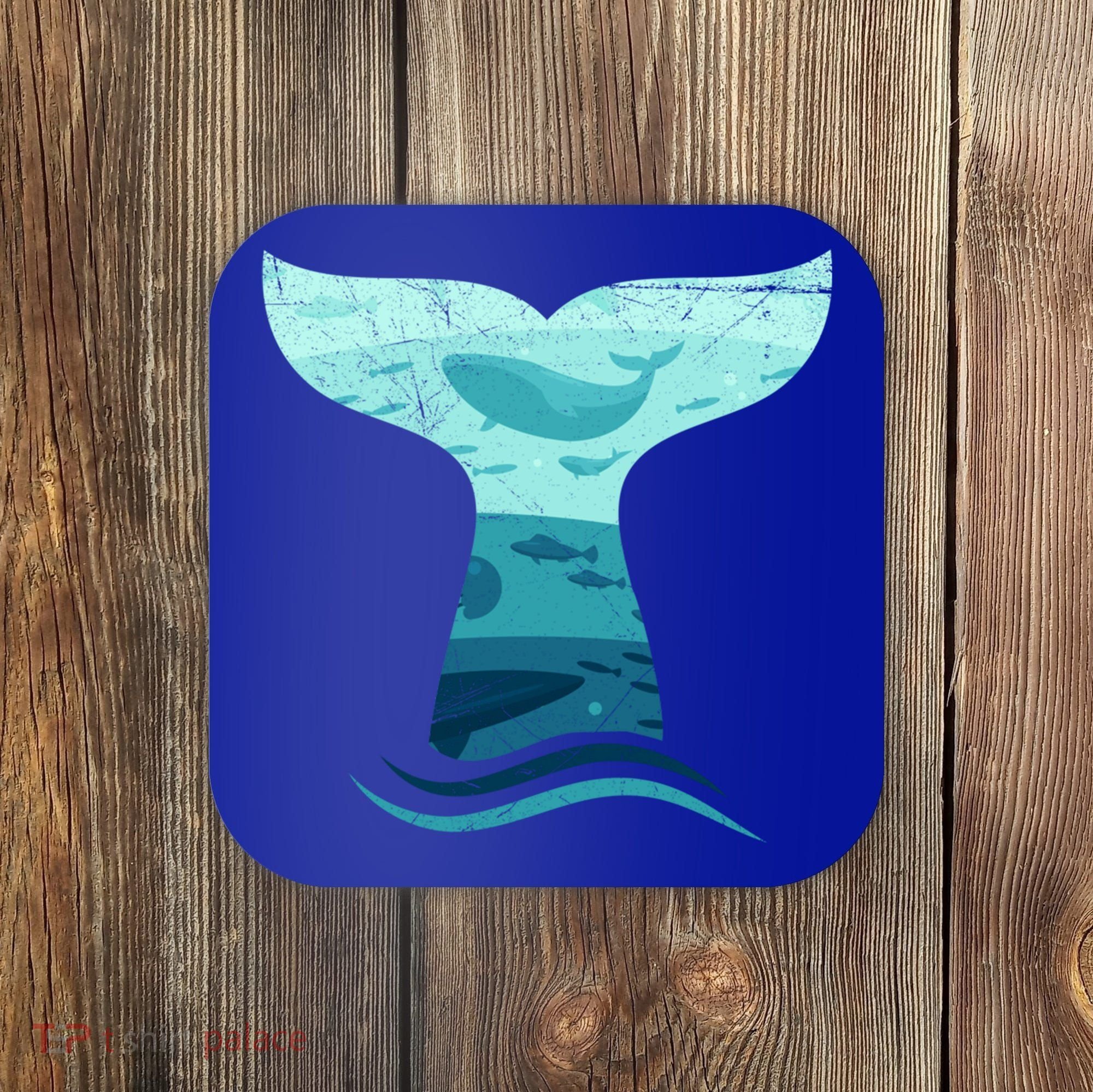 Whale Tail In Waves Orca Ocean Cute Gift Coaster