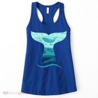 Whale Tail In Waves Orca Ocean Cute Gift Women's Tank Top thumb 0