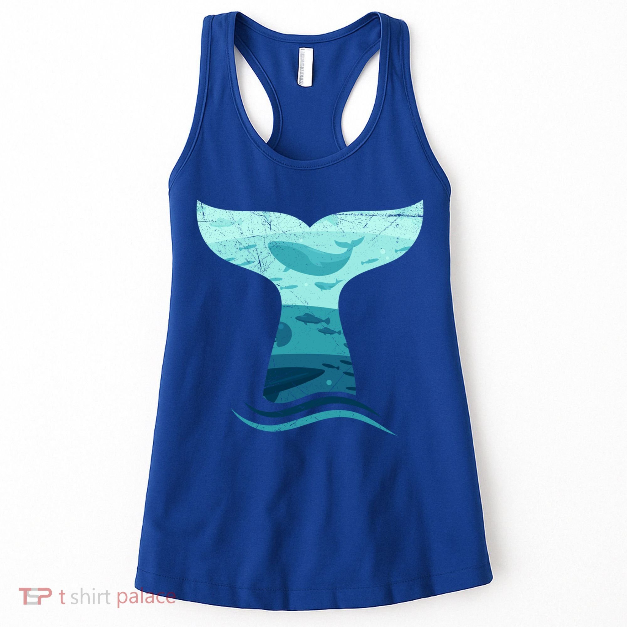 Whale Tail In Waves Orca Ocean Cute Gift Women's Tank Top
