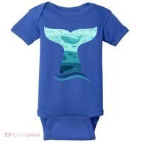 Whale Tail In Waves Orca Ocean Cute Gift Baby Bodysuit thumb 0