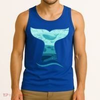 Whale Tail In Waves Orca Ocean Cute Gift Tank Top thumb 3