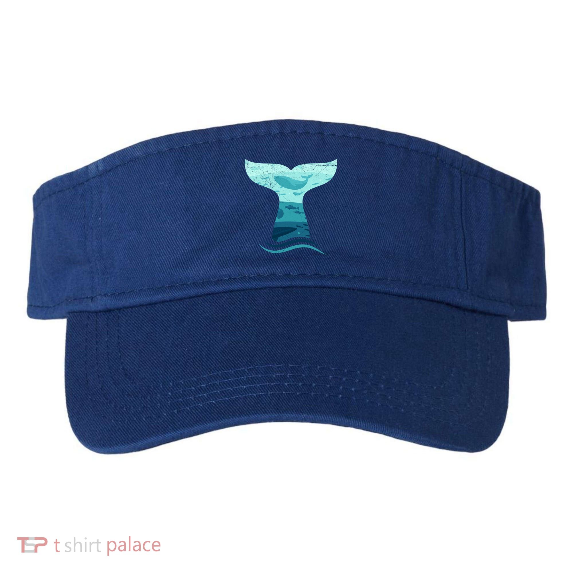 Whale Tail In Waves Orca Ocean Cute Gift Visor