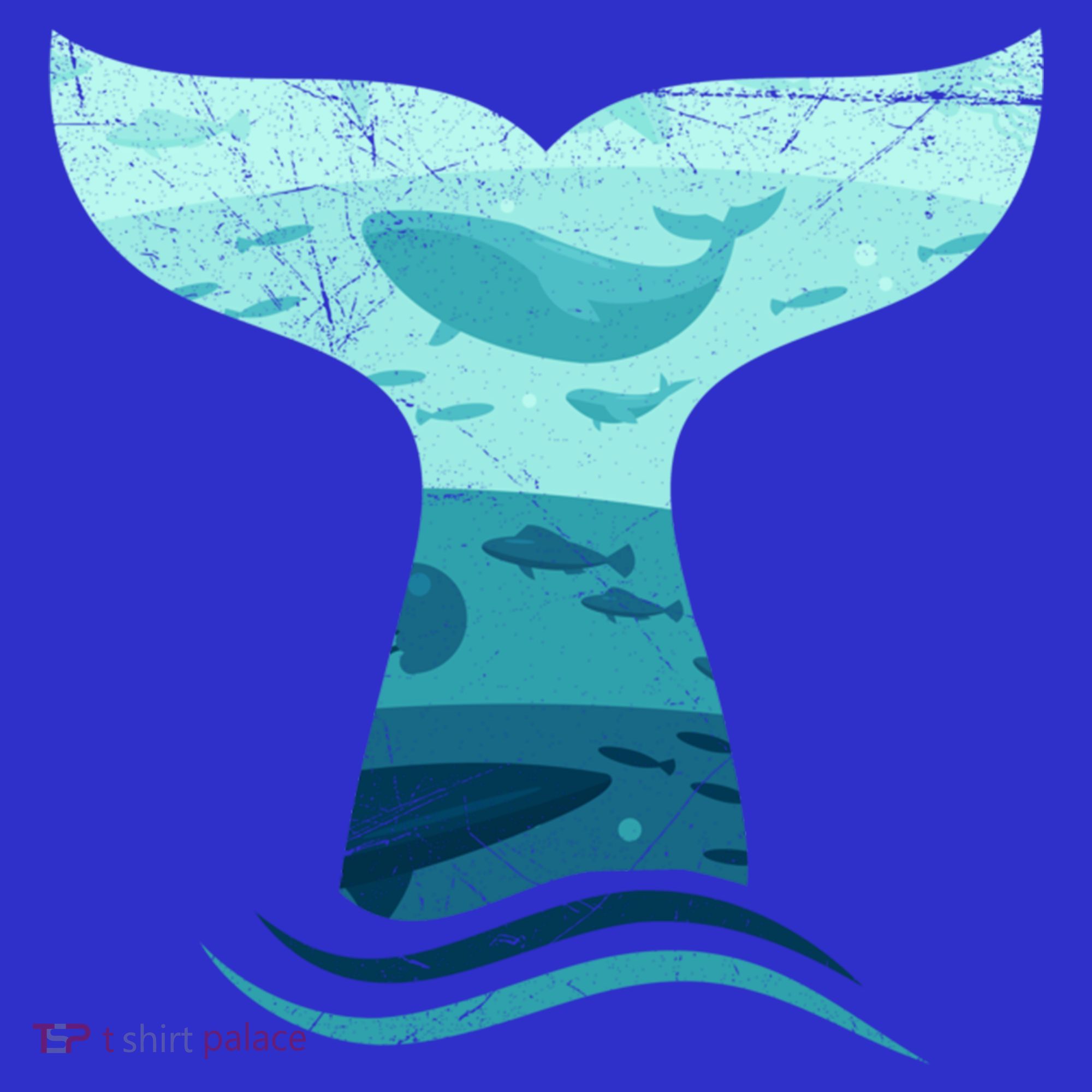 Whale Tail In Waves Orca Ocean Cute Gift Women's Long Sleeve Shirt