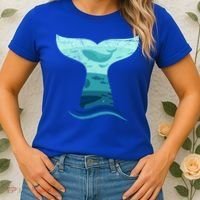 Whale Tail In Waves Orca Ocean Cute Gift Women's T-Shirt thumb 2