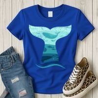 Whale Tail In Waves Orca Ocean Cute Gift Women's T-Shirt thumb 3