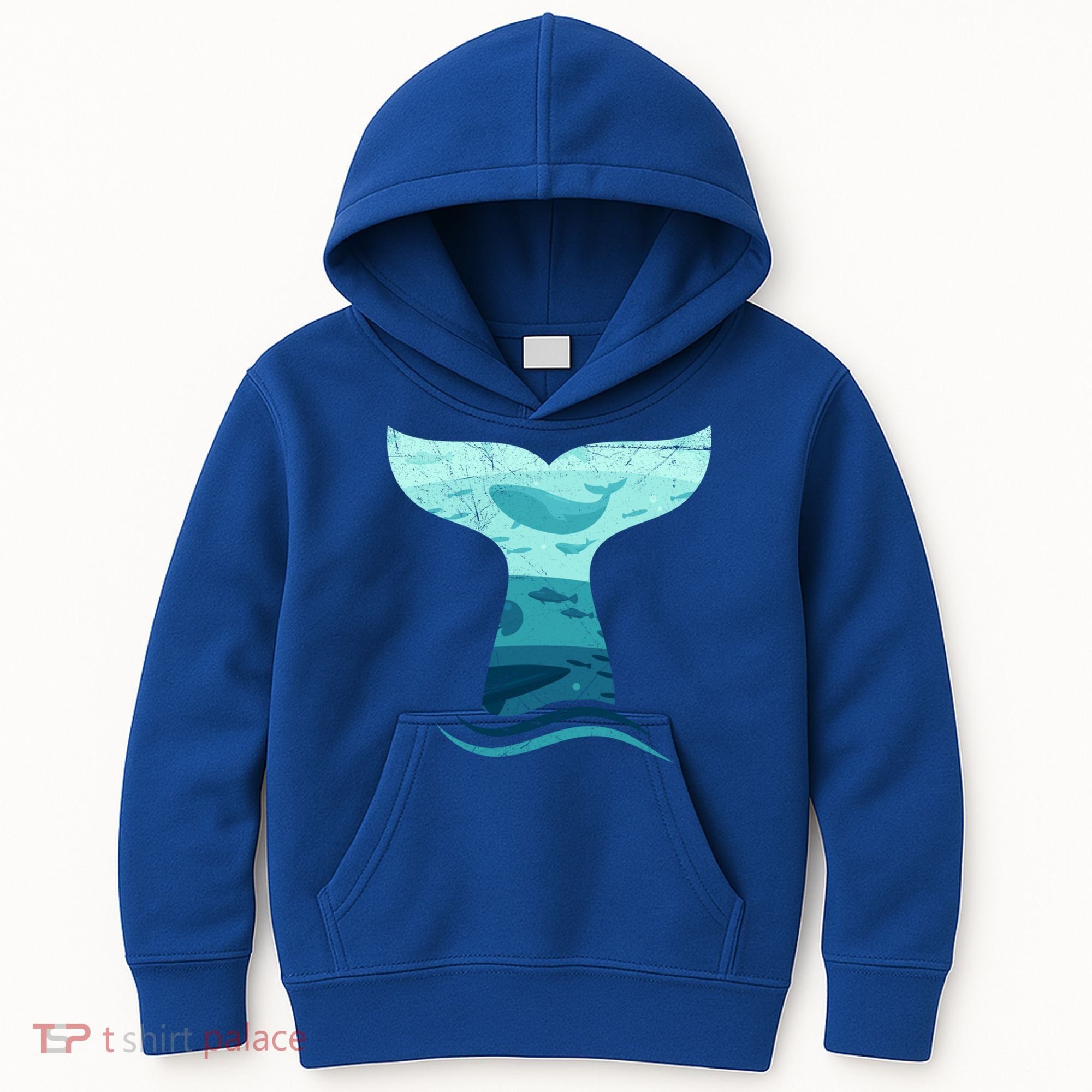 Whale Tail In Waves Orca Ocean Cute Gift Kids Hoodie
