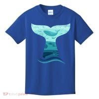 Whale Tail In Waves Orca Ocean Cute Gift Kids T-Shirt thumb 0