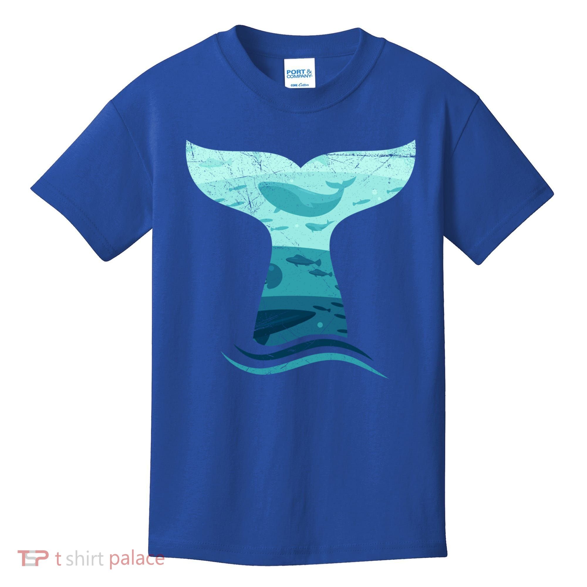 Whale Tail In Waves Orca Ocean Cute Gift Kids T-Shirt