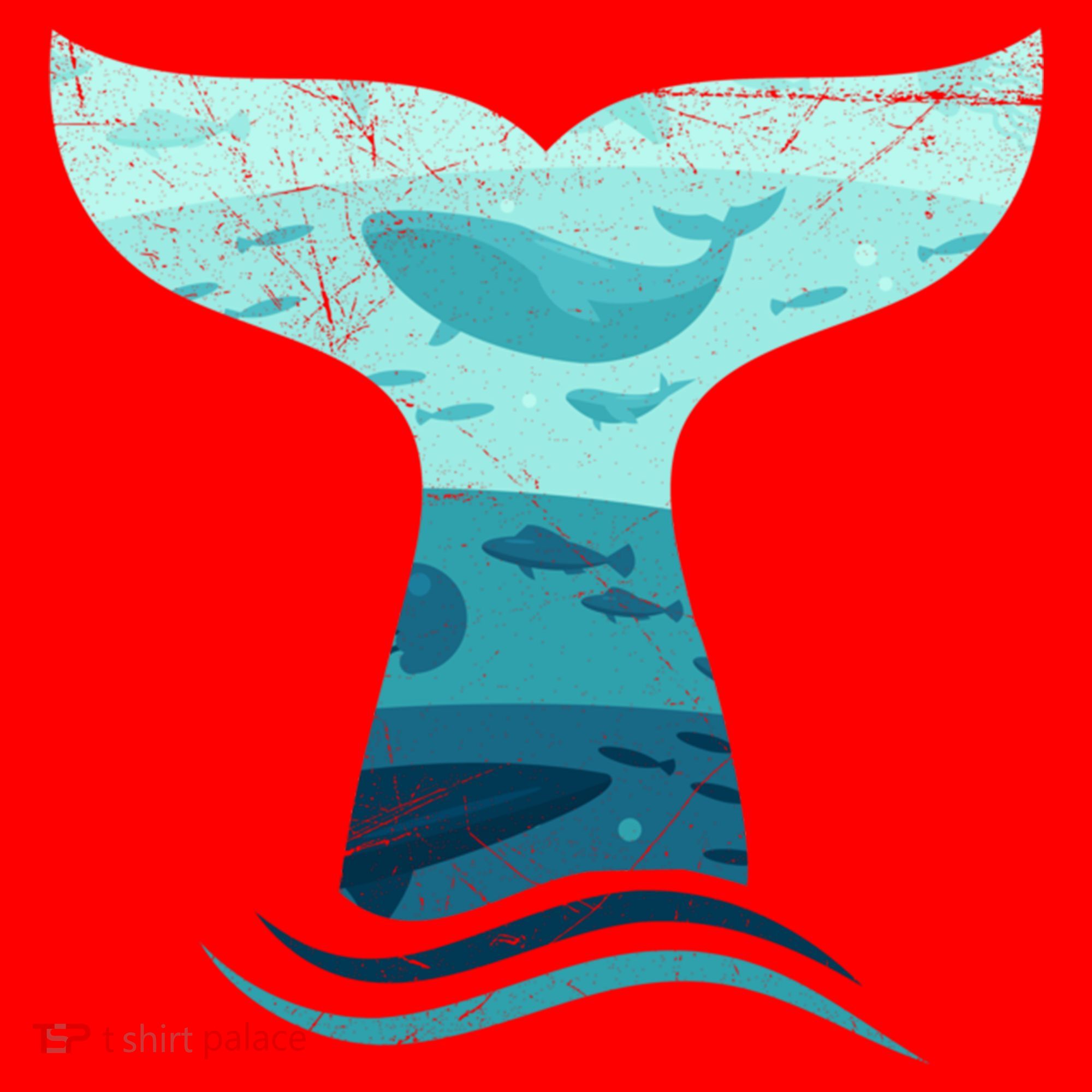 Whale Tail In Waves Orca Ocean Cute Gift Santa Hat