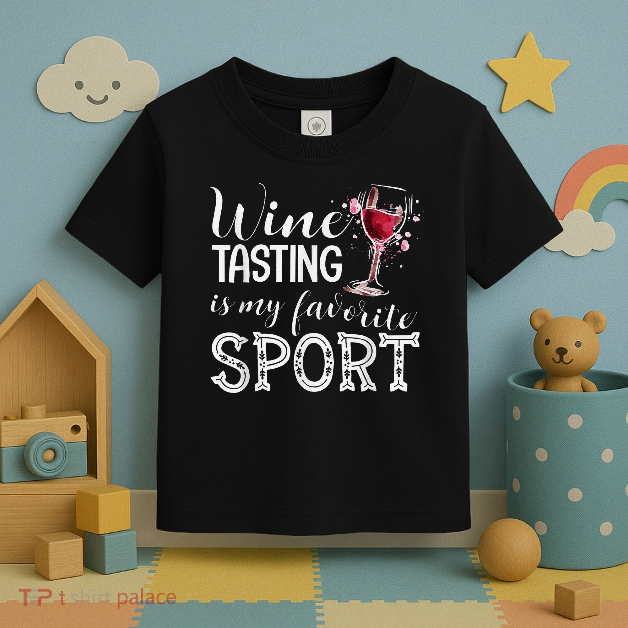 Wine Tasting Is My Favorite Sport Toddler T-Shirt