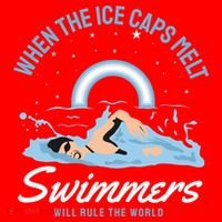 When The Ice Caps Melt Swimmers Will Rule The World Santa Hat thumb 1