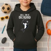 Well This Is Orcaward Orca Killer Whale Lover Kids Hoodie thumb 2