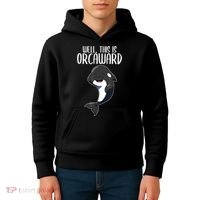 Well This Is Orcaward Orca Killer Whale Lover Kids Hoodie thumb 4