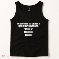 Welcome To Jersey Home Of 3 Bosses Tony Bruce Greg Tank Top thumb 2