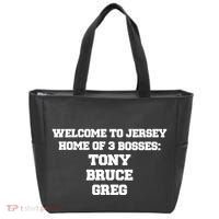 Welcome To Jersey Home Of 3 Bosses Tony Bruce Greg Tote Bag thumb 0