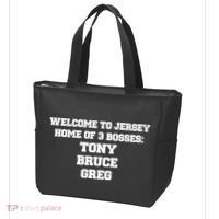 Welcome To Jersey Home Of 3 Bosses Tony Bruce Greg Tote Bag thumb 3