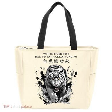 White Tiger Kung Fu Bak Fu Pai Tote Bag
