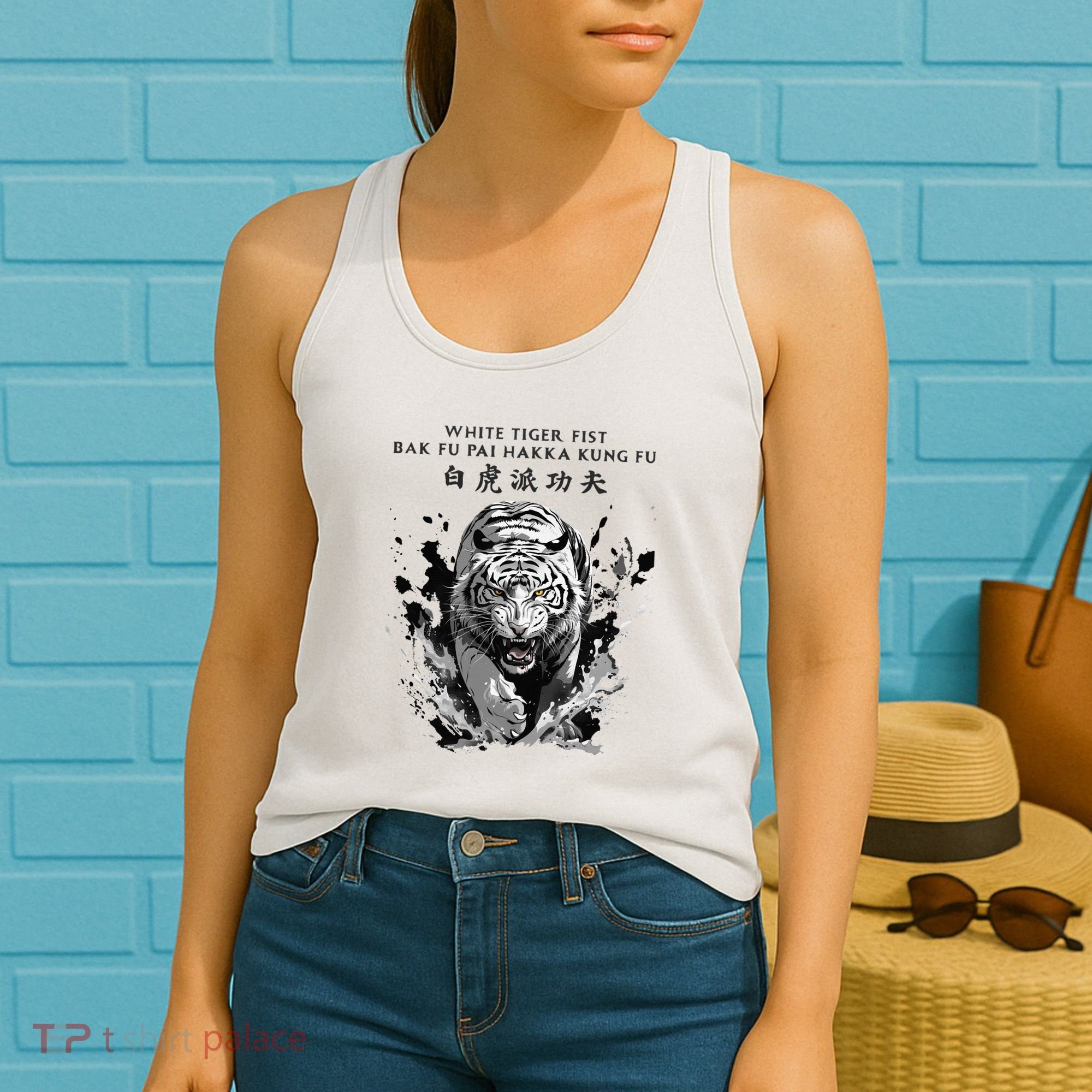 White Tiger Kung Fu Bak Fu Pai Women's Tank Top