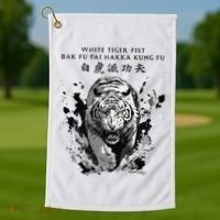 White Tiger Kung Fu Bak Fu Pai Golf Towel thumb 1