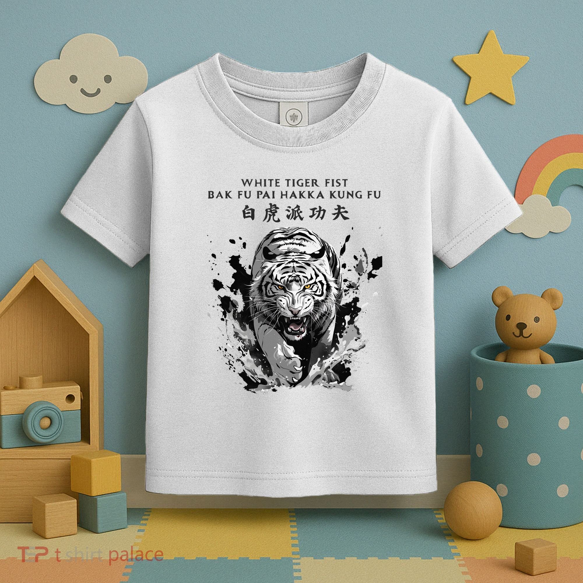 White Tiger Kung Fu Bak Fu Pai Toddler T-Shirt