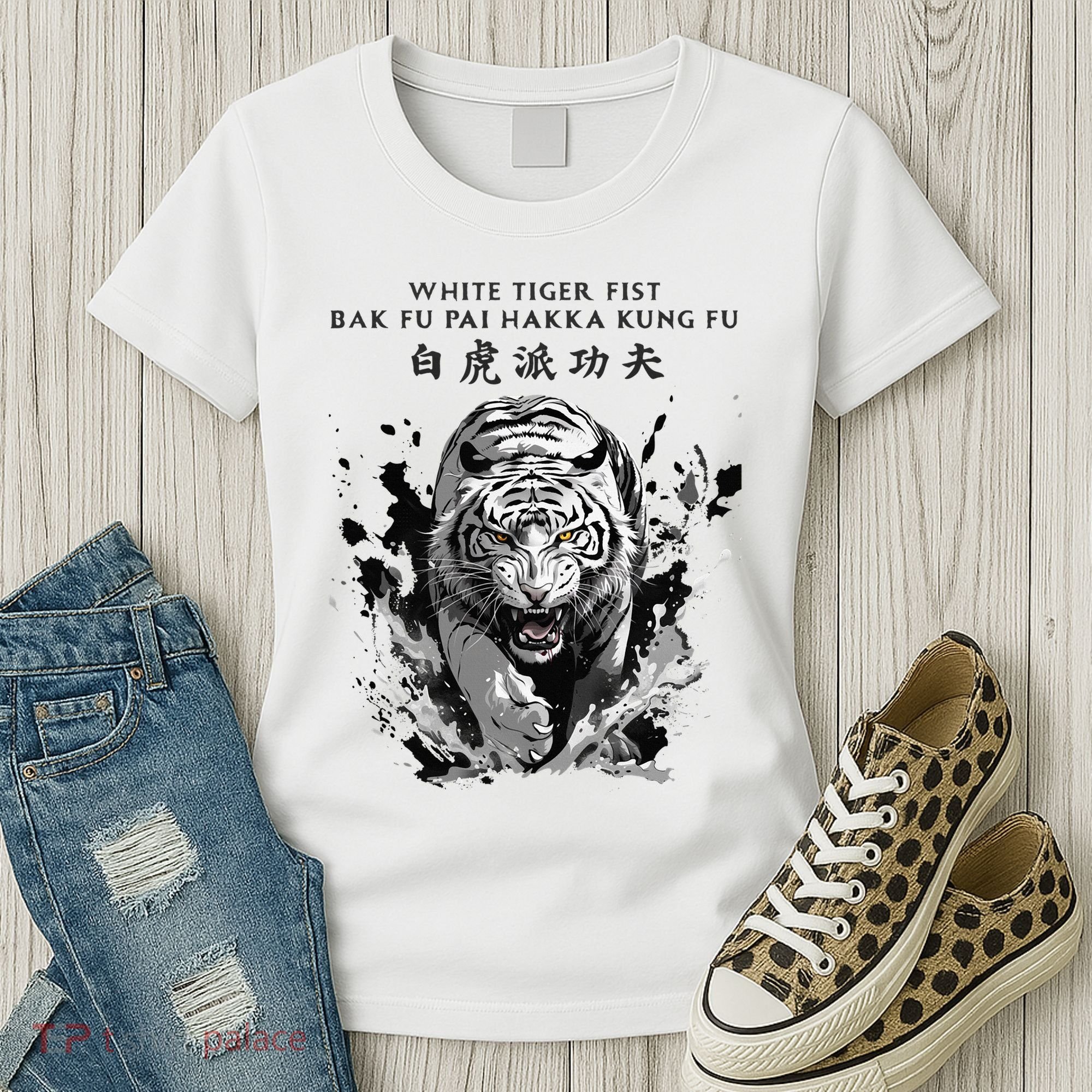 White Tiger Kung Fu Bak Fu Pai Women's T-Shirt