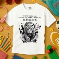 White Tiger Kung Fu Bak Fu Pai Kids T-Shirt thumb 3