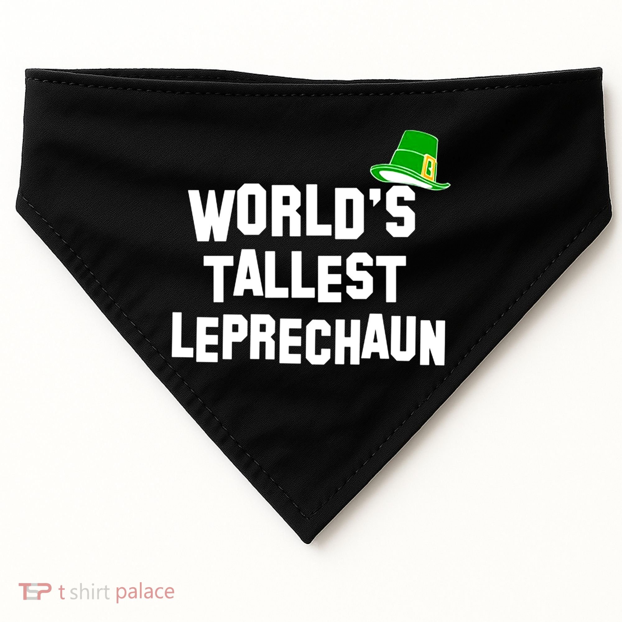 World's Tallest Leprechaun Funny USA-Made Doggie Bandana