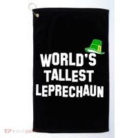 World's Tallest Leprechaun Funny Golf Towel thumb 0