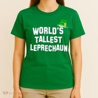 World's Tallest Leprechaun Funny T-Shirt thumb 4