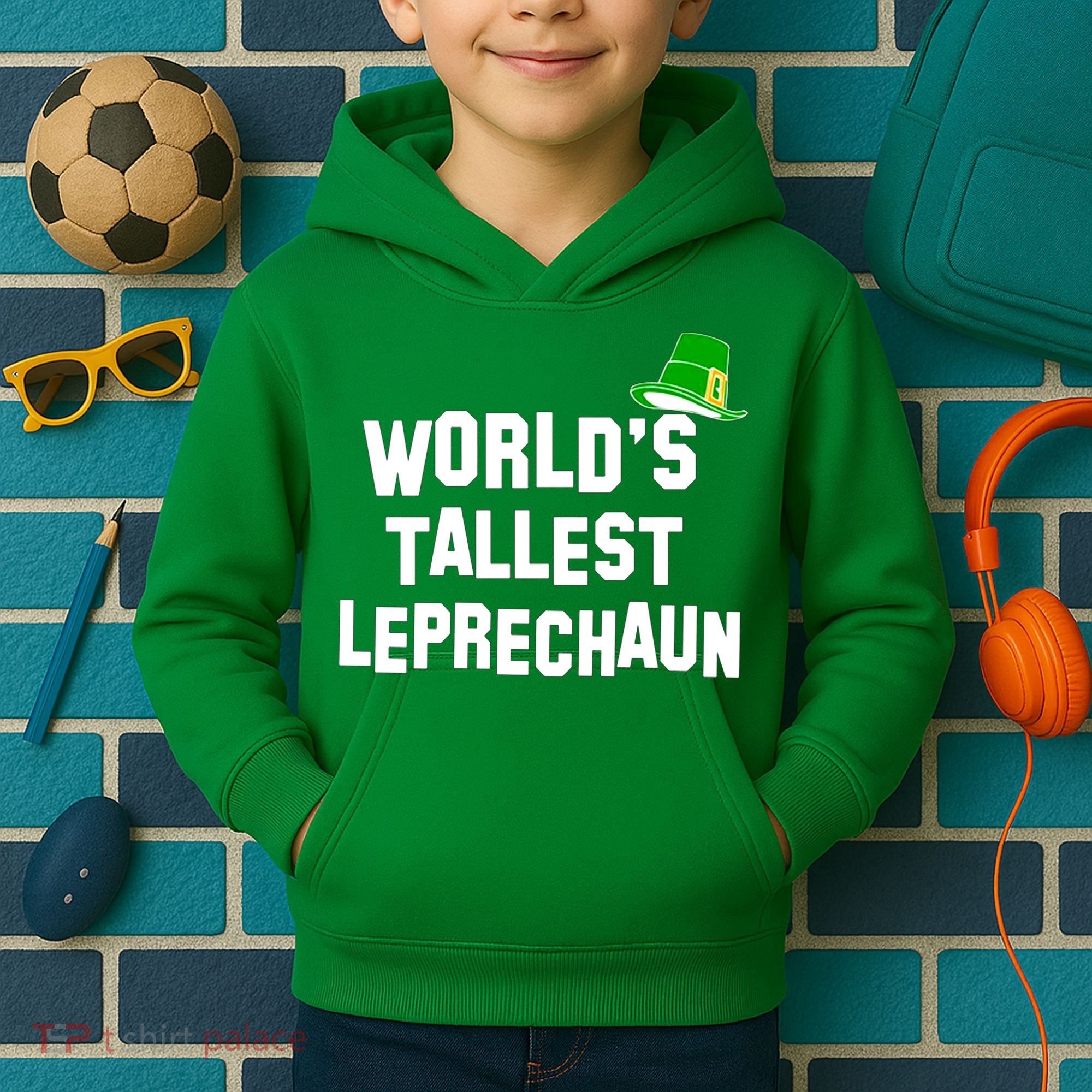 World's Tallest Leprechaun Funny Kids Hoodie