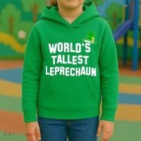 World's Tallest Leprechaun Funny Kids Hoodie thumb 3