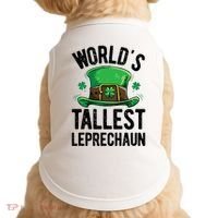World's Tallest Leprechaun St Patricks Day Funny Gift Meaningful Gift Doggie Tank thumb 0
