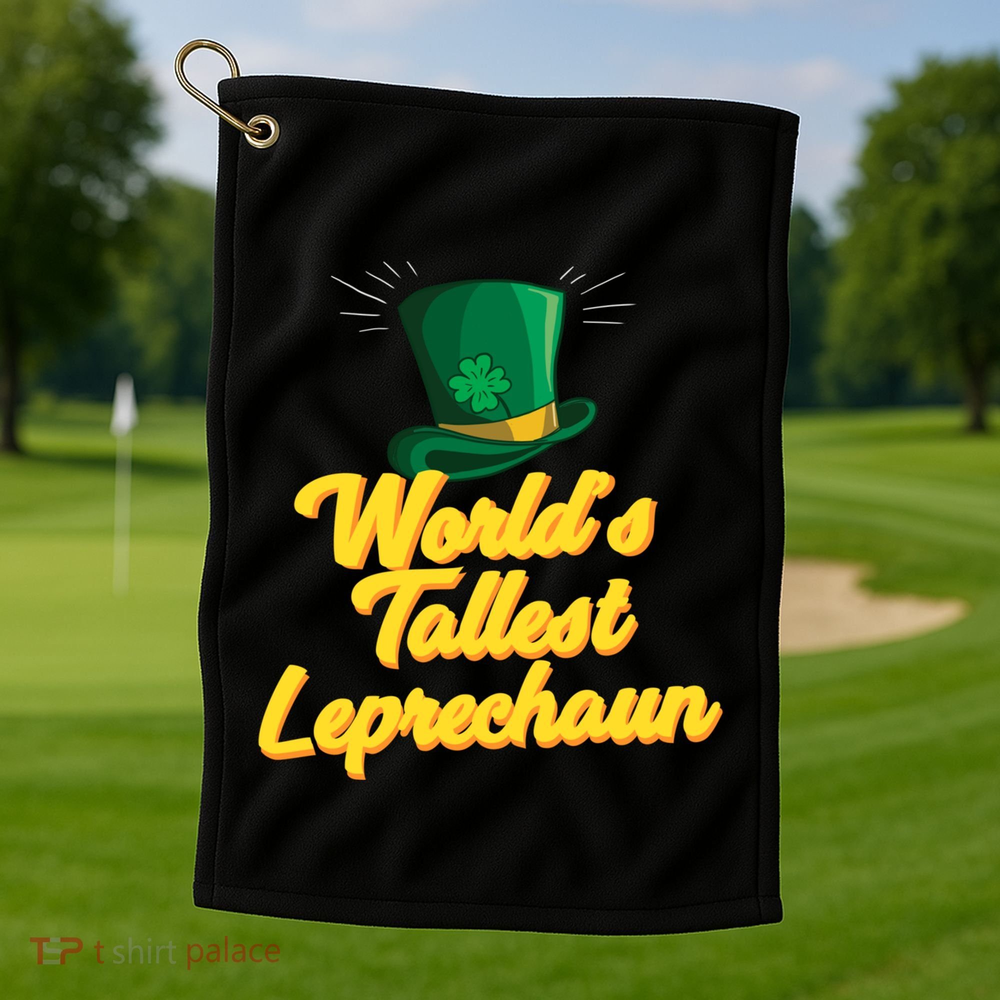 World's Tallest Leprechaun Meaningful Gift Golf Towel