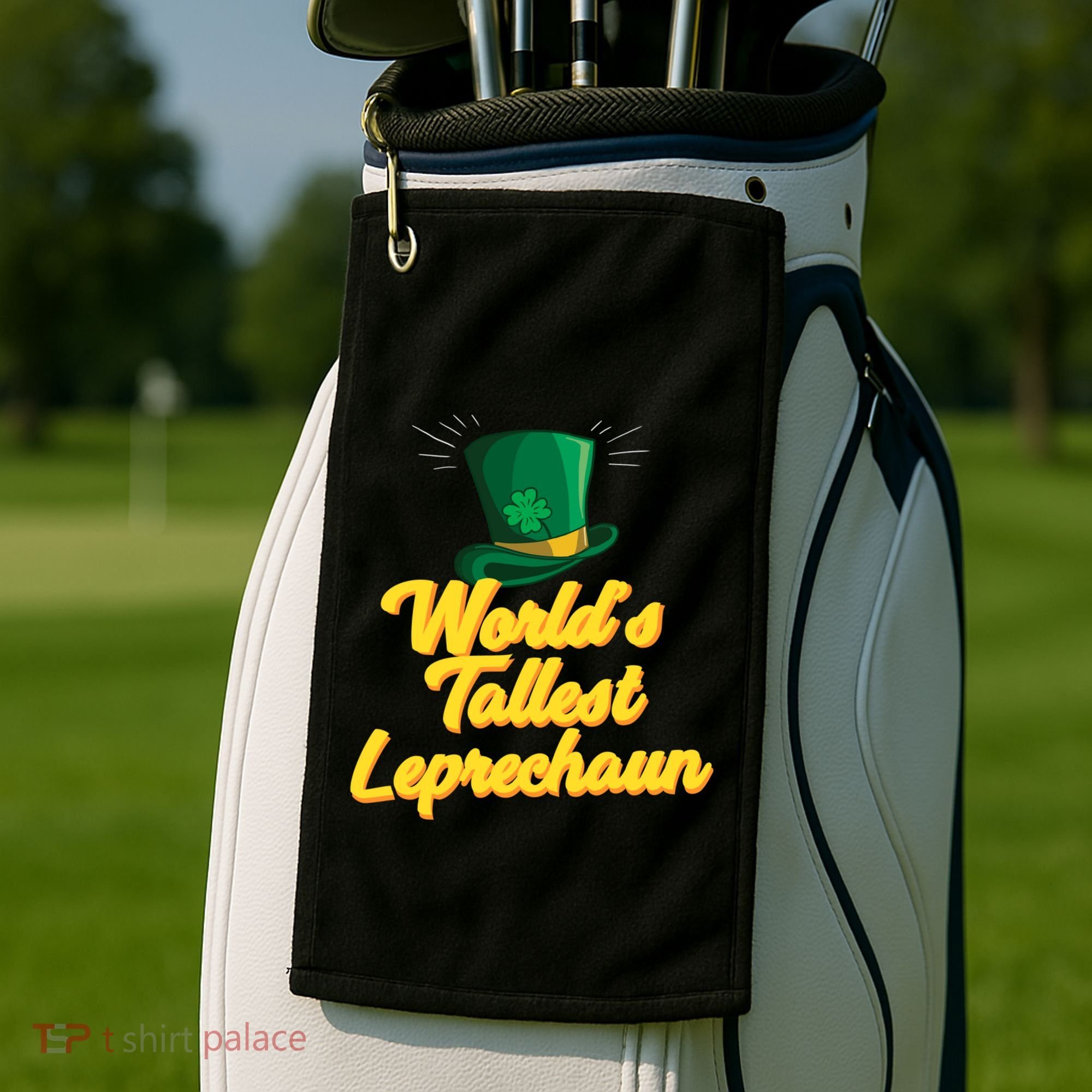 World's Tallest Leprechaun Meaningful Gift Golf Towel