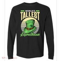 World's Tallest Leprechaun Tall Irish Ireland Gaelic St Gift Comfort Colors Heavyweight Long Sleeve T-Shirt thumb 0