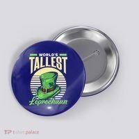 World's Tallest Leprechaun Tall Irish Ireland Gaelic St Gift Button thumb 0