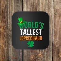 World’S Tallest Leprechaun Funny St PatrickS Day Coaster thumb 0