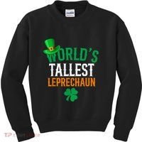 World’S Tallest Leprechaun Funny St PatrickS Day Kids Sweatshirt thumb 0