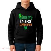World’S Tallest Leprechaun Funny St PatrickS Day Kids Hoodie thumb 4