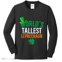 World’S Tallest Leprechaun Funny St PatrickS Day Kids Long Sleeve Shirt thumb 0