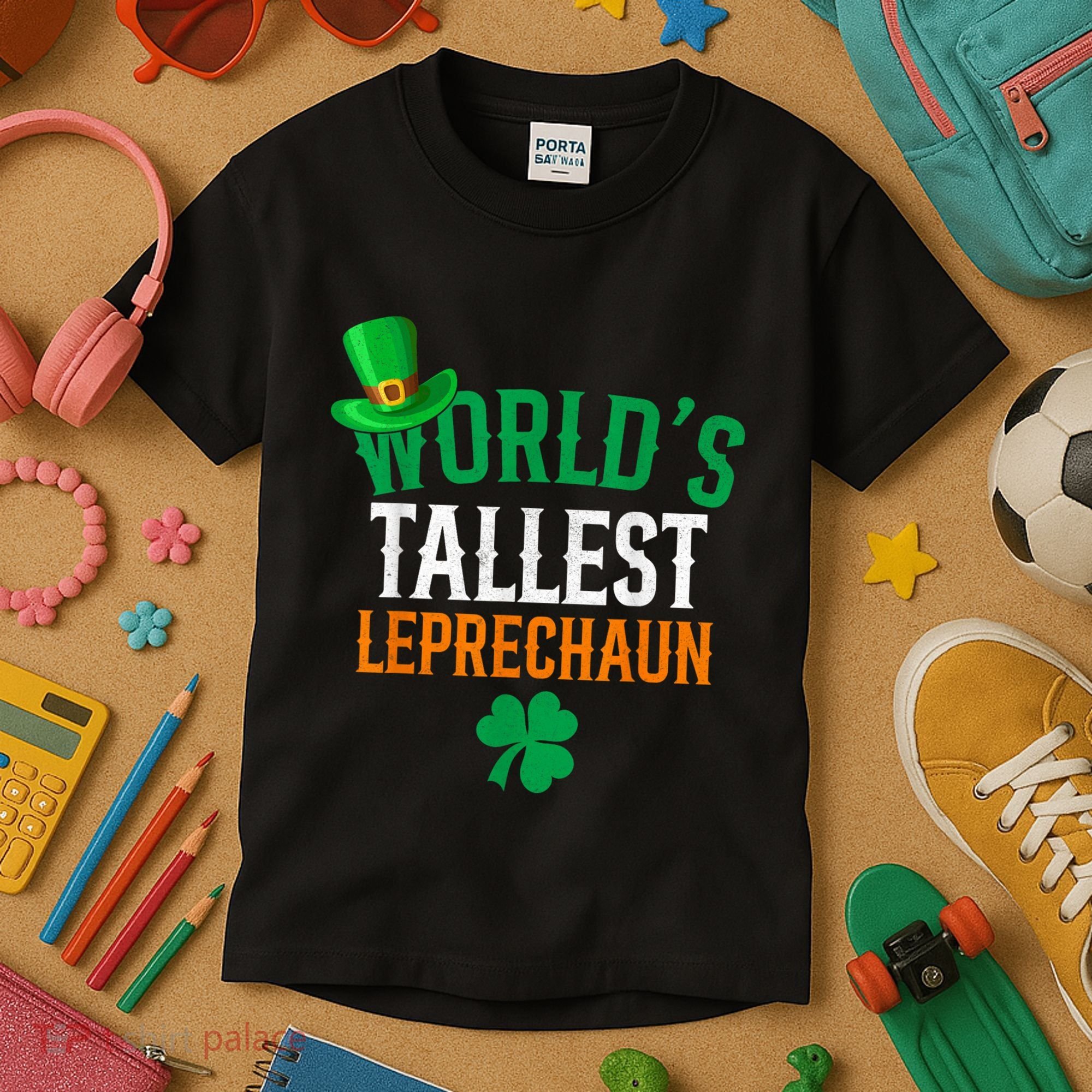 World’S Tallest Leprechaun Funny St PatrickS Day Kids T-Shirt